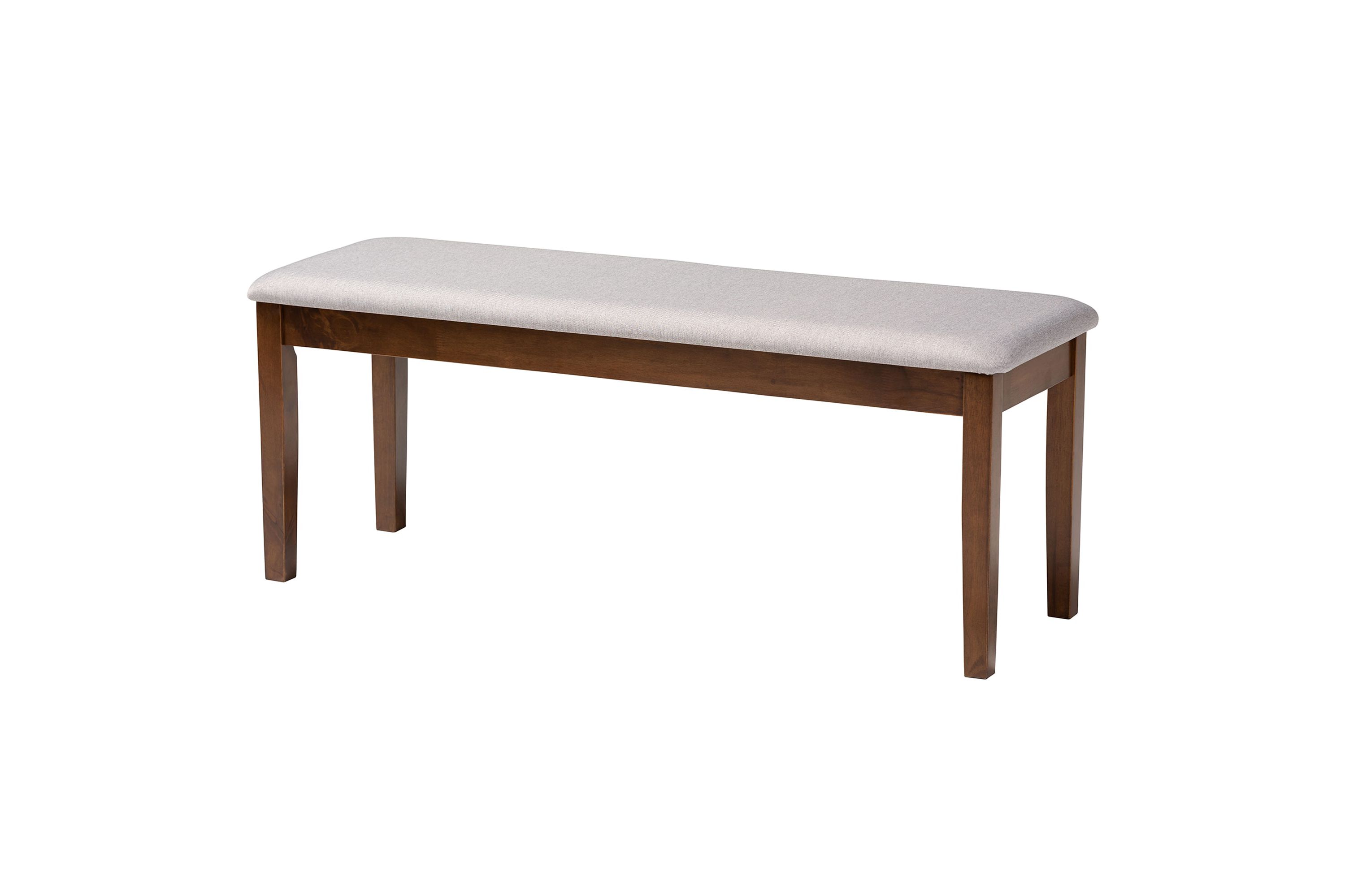Genesis Modern Beige Fabric and Dark Brown Finished Wood 6-Piece Dining Set