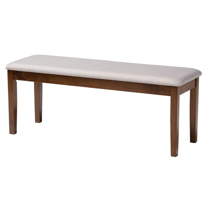 Genesis Modern Beige Fabric and Dark Brown Finished Wood 6-Piece Dining Set