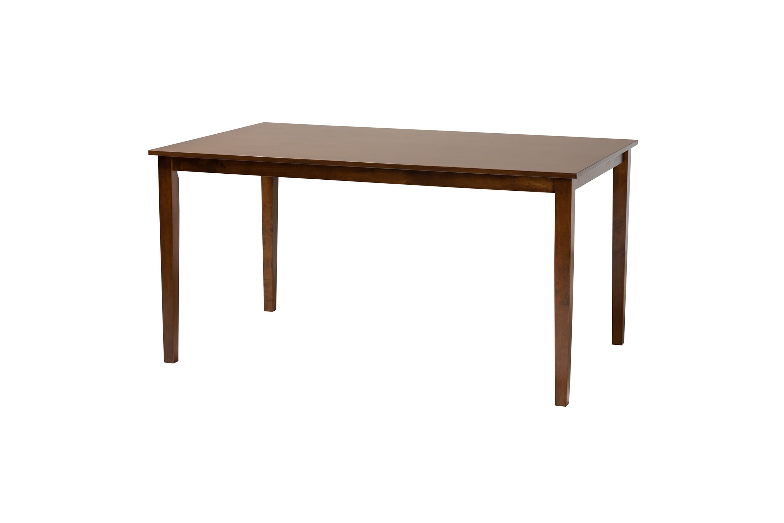 Genesis Modern Beige Fabric and Dark Brown Finished Wood 6-Piece Dining Set