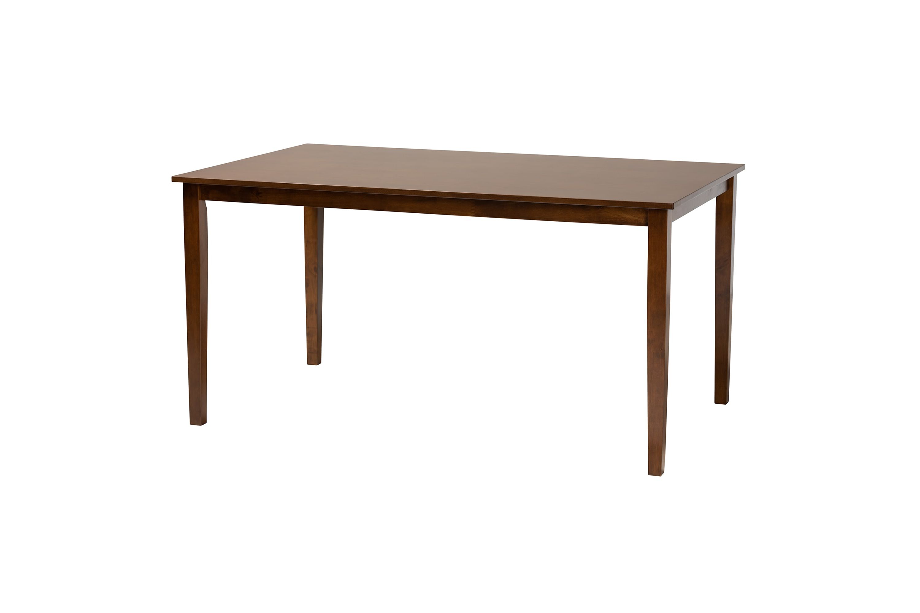 Genesis Modern Grey Fabric and Dark Brown Finished Wood 7-Piece Dining Set