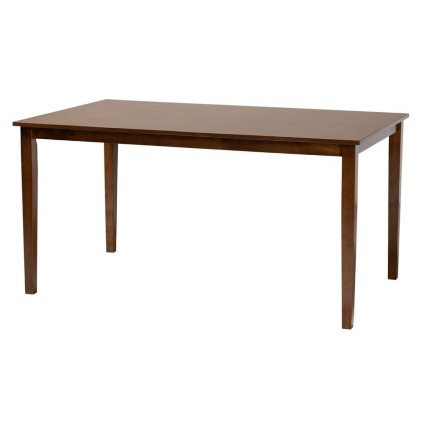 Genesis Modern Grey Fabric and Dark Brown Finished Wood 7-Piece Dining Set