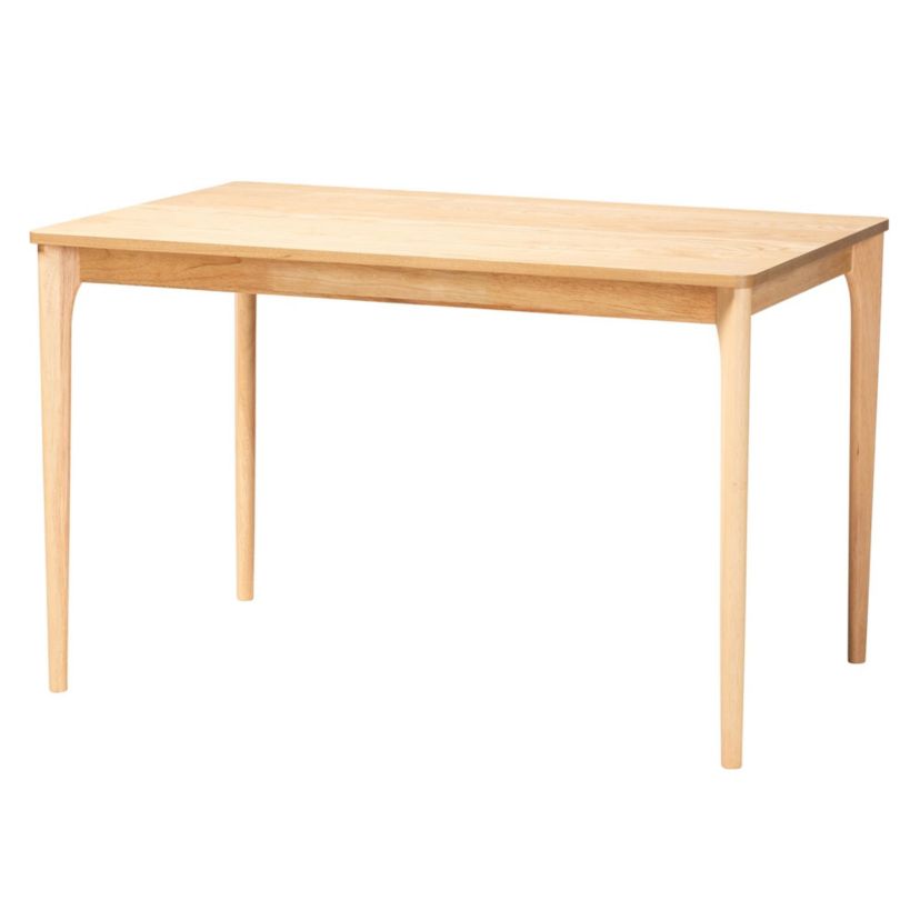 Sherwin Mid-Century Modern Black Finished Wood Dining Table