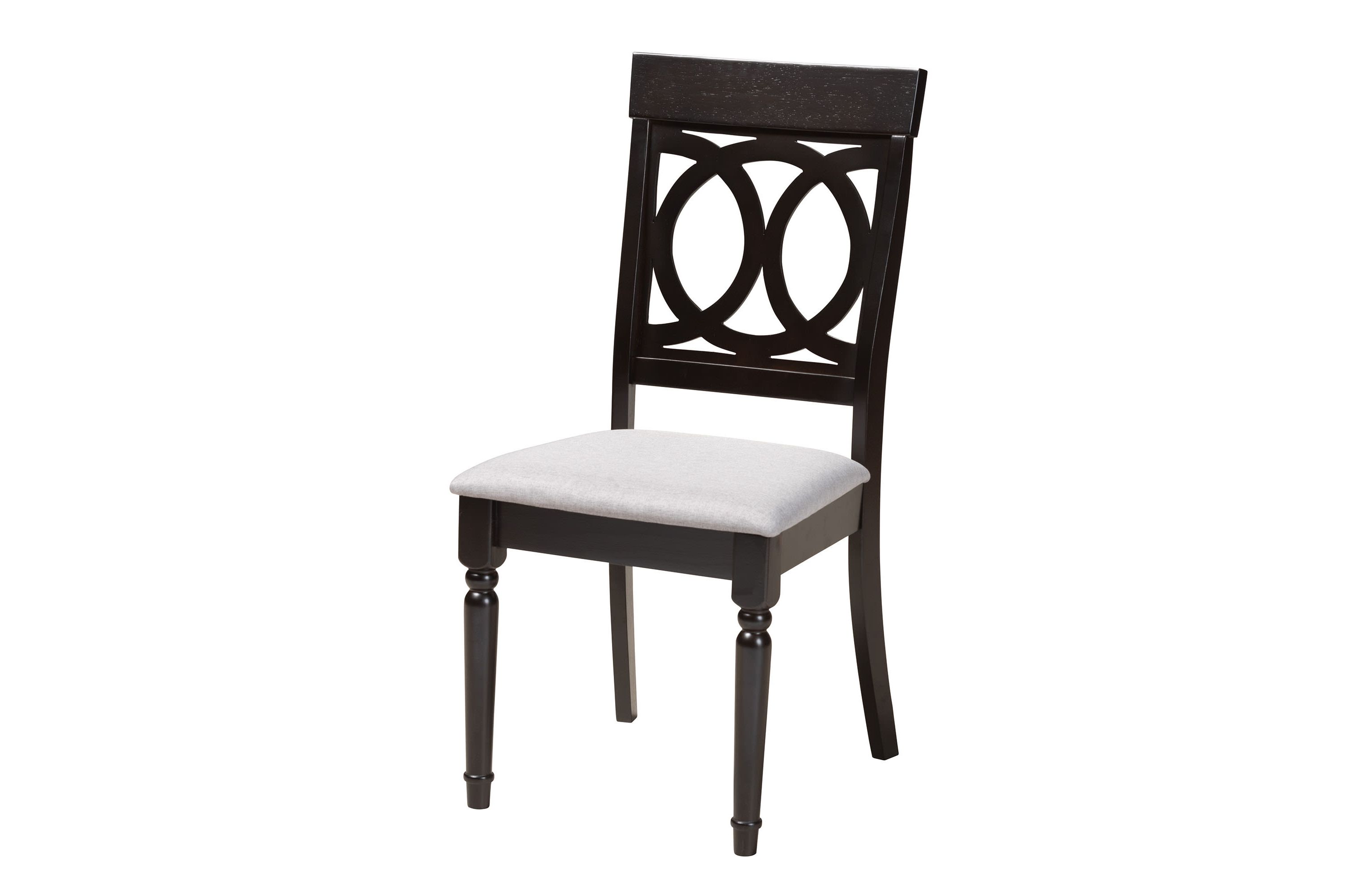 Angie Modern Sand Fabric and Dark Brown Finished Wood 5-Piece Dining Set