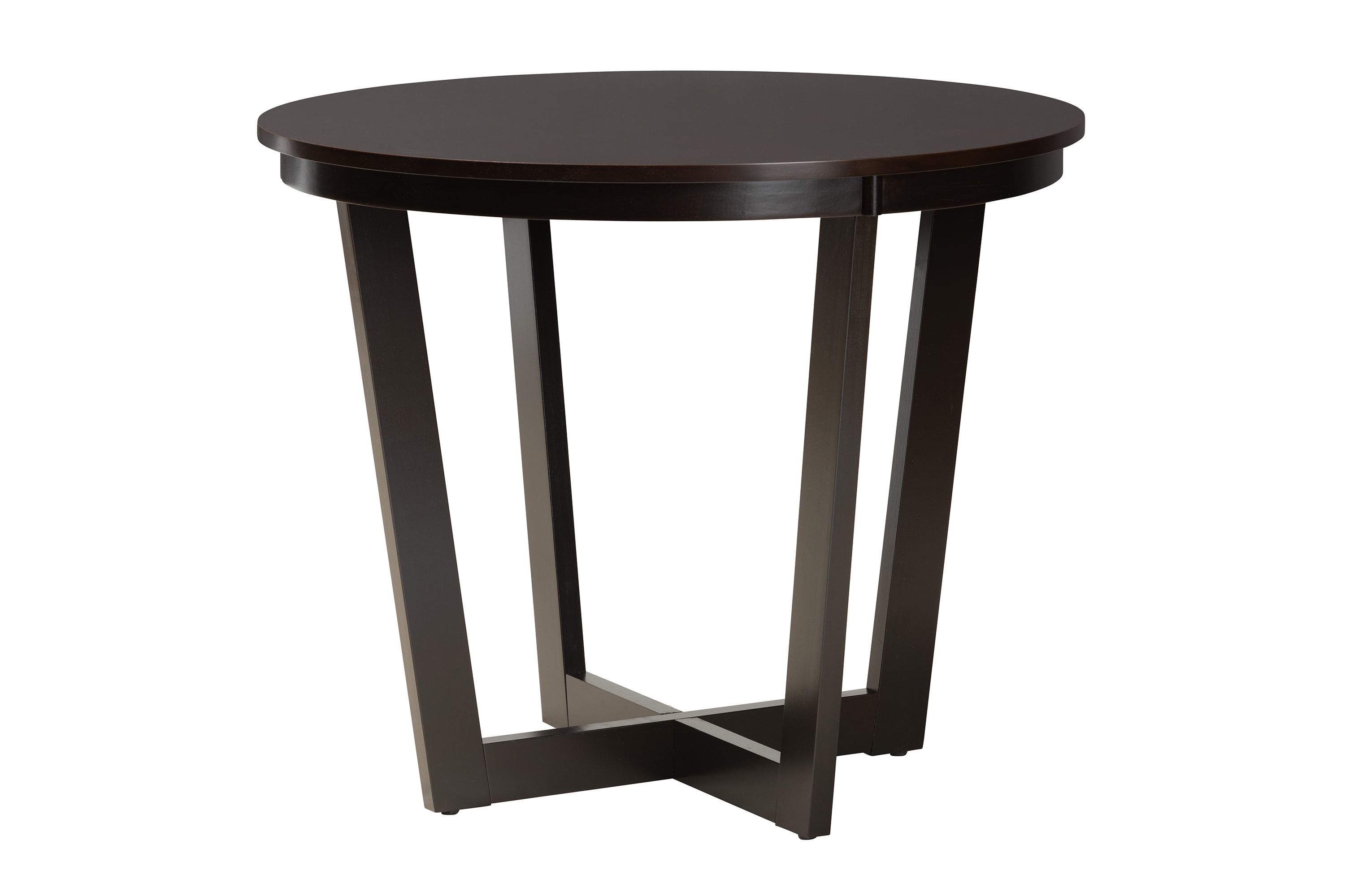 Estelle Modern Grey Fabric and Dark Brown Finished Wood 5-Piece Dining Set