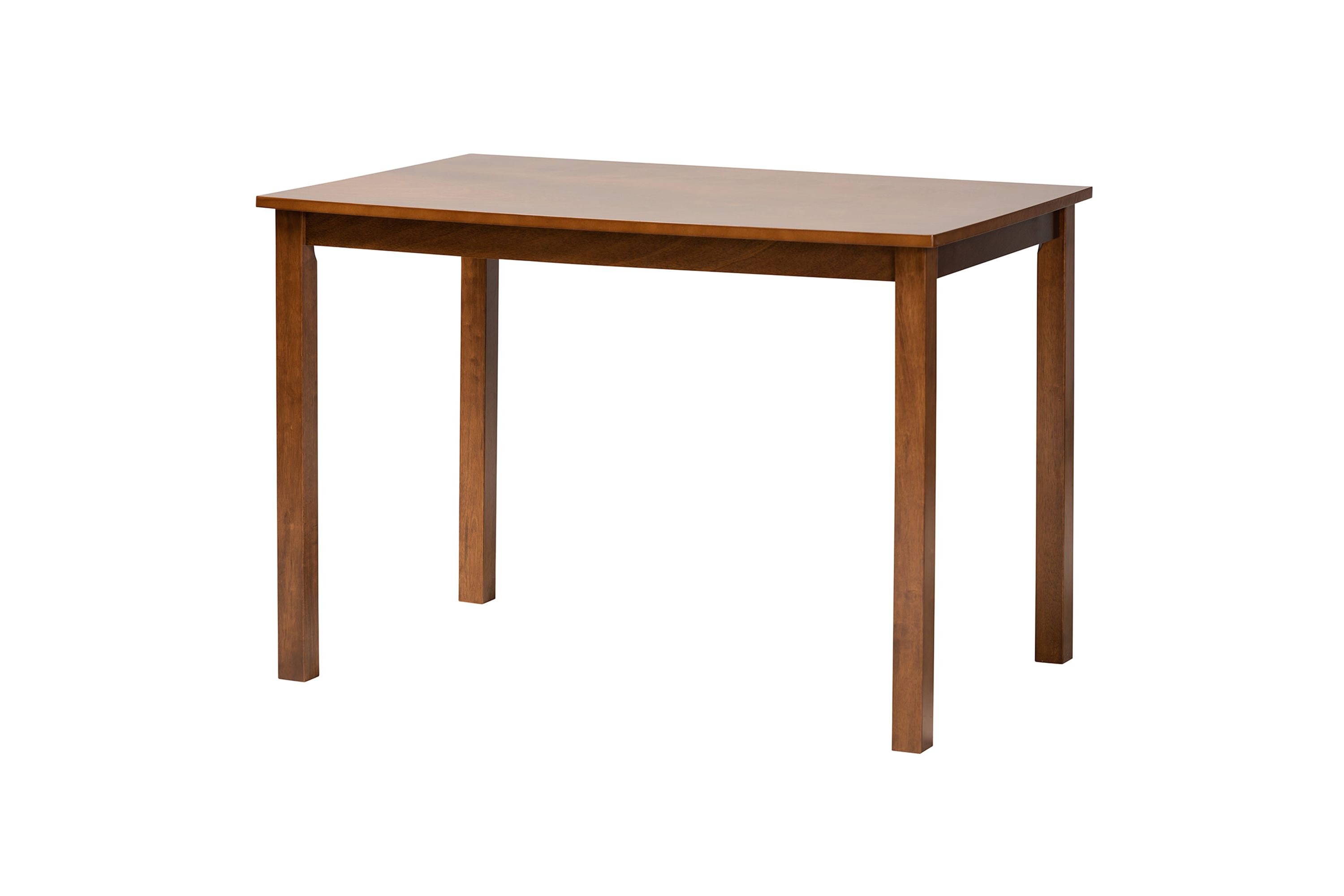 Genesis Modern Grey Fabric and Walnut Brown Finished Wood 5-Piece Dining Set