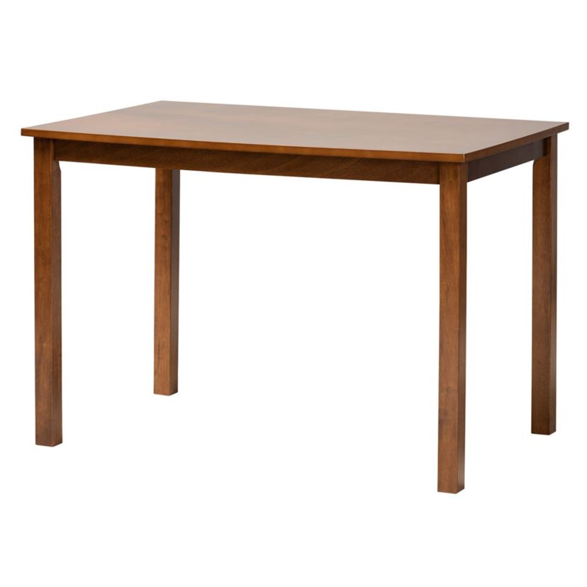 Genesis Modern Grey Fabric and Walnut Brown Finished Wood 5-Piece Dining Set
