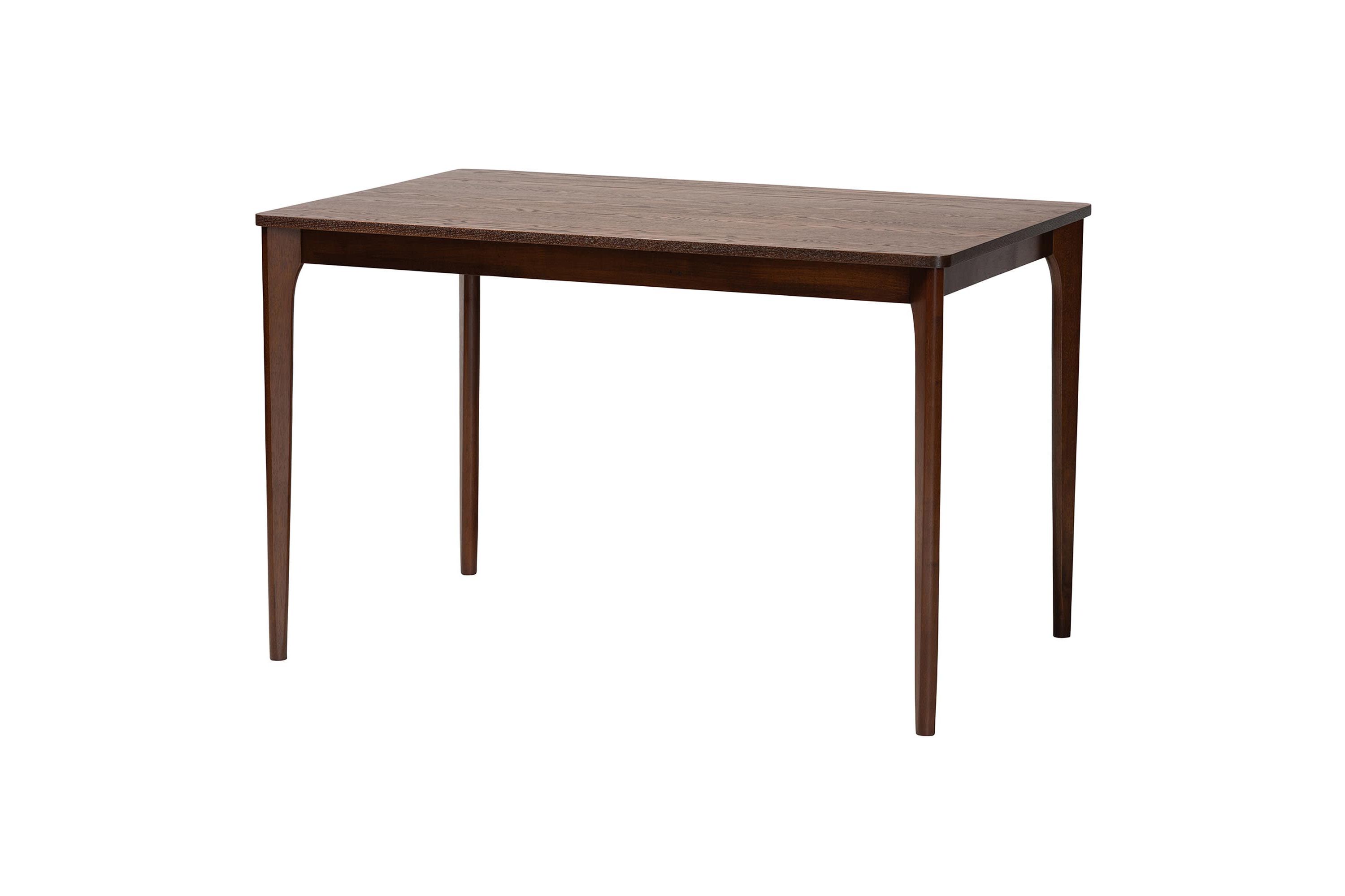 Dannon Mid-Century Modern Cream Fabric and Black Finished Wood 5-Piece Dining Set