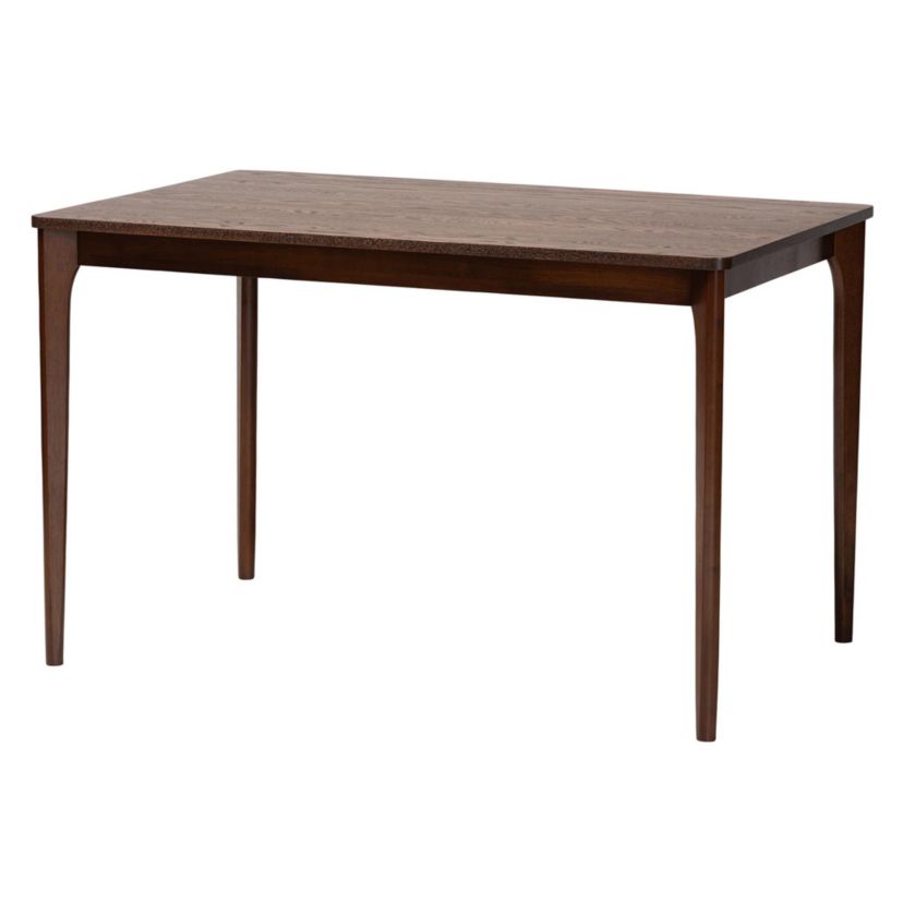 Dannon Mid-Century Modern Cream Fabric and Black Finished Wood 5-Piece Dining Set