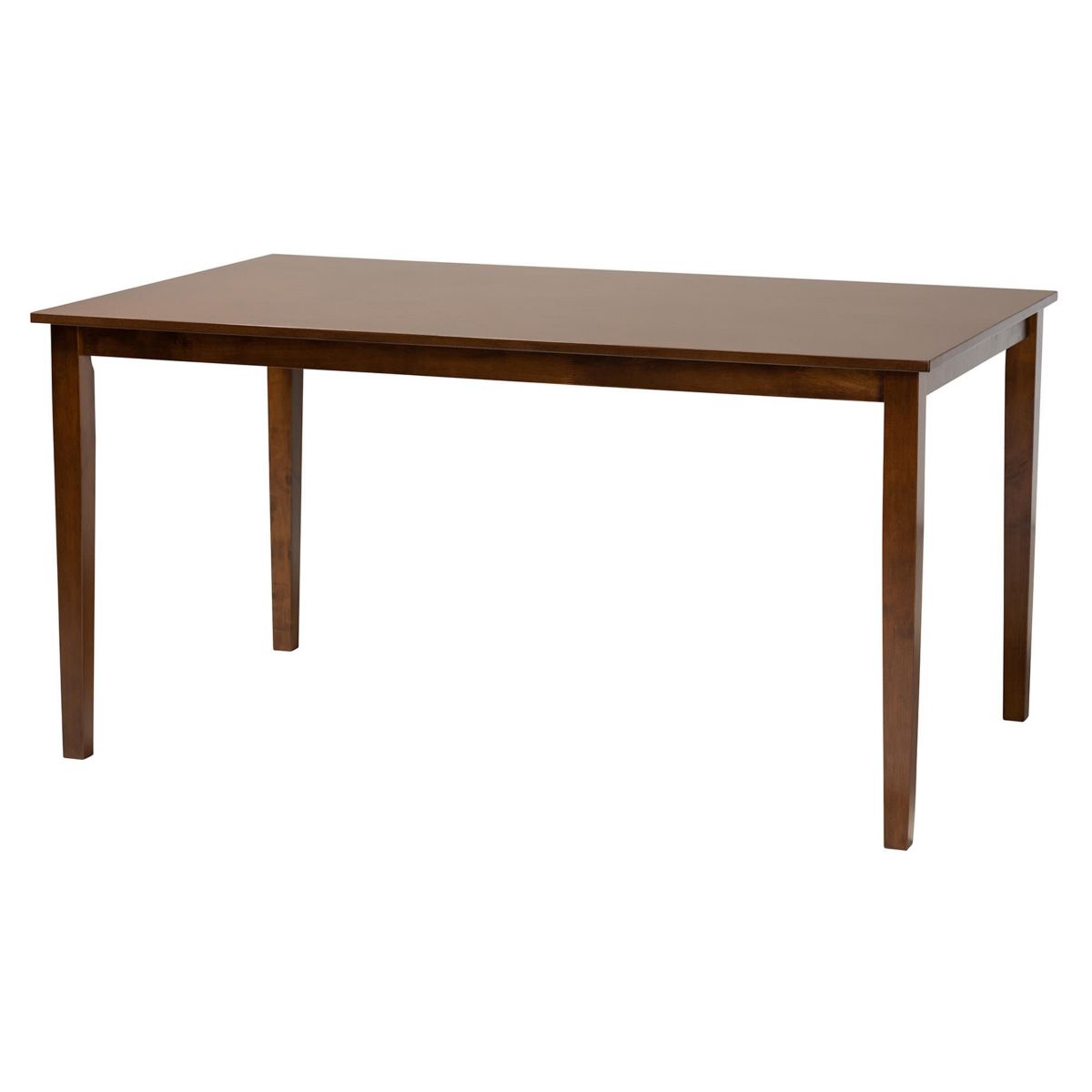 Florencia Modern Beige Fabric and Espresso Brown Finished Wood 7-Piece Dining Set