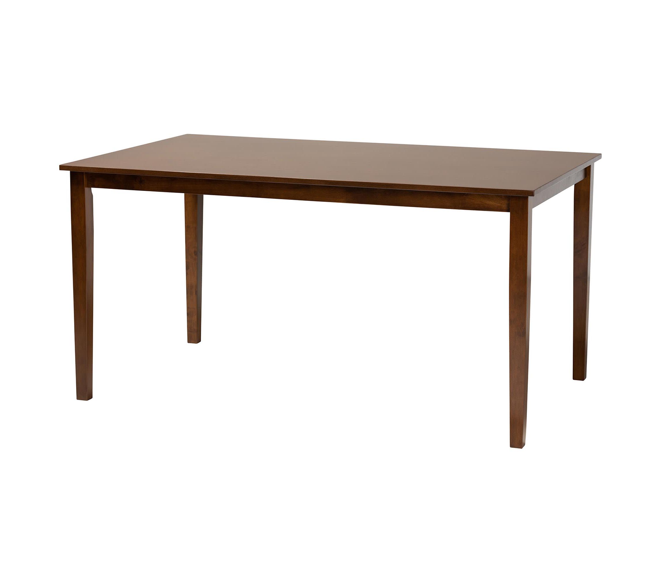 Florencia Modern Beige Fabric and Espresso Brown Finished Wood 7-Piece Dining Set