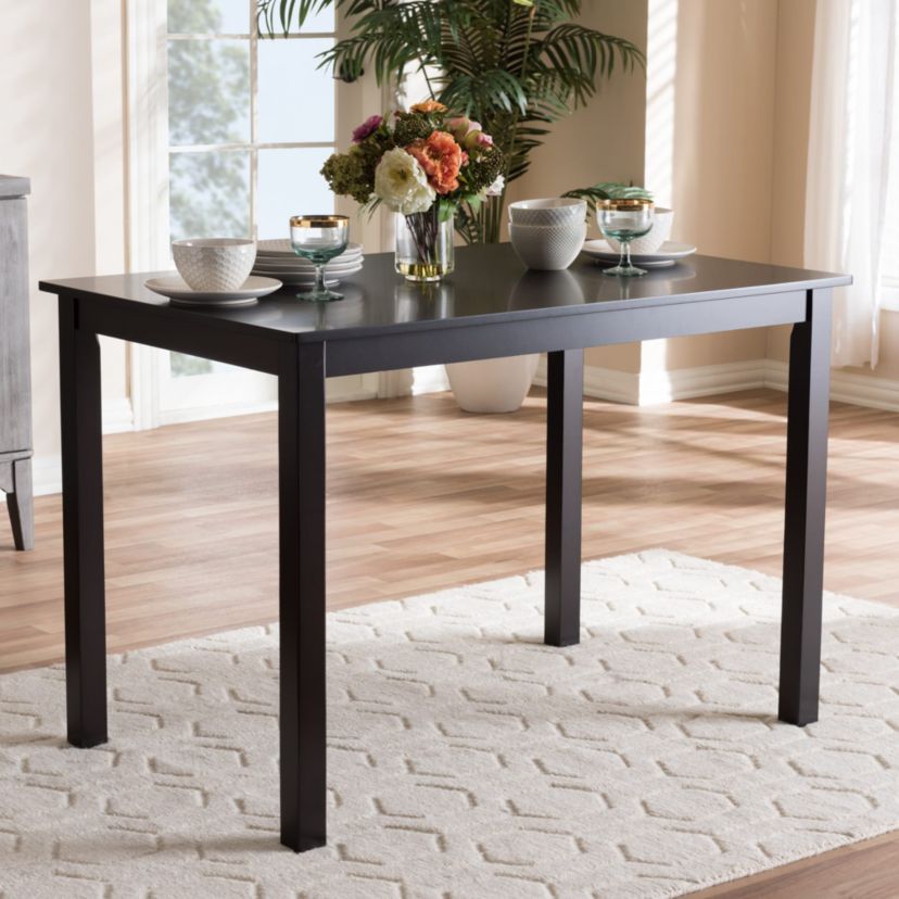 Eveline Modern Walnut Brown Finished Wood 43-Inch Dining Table