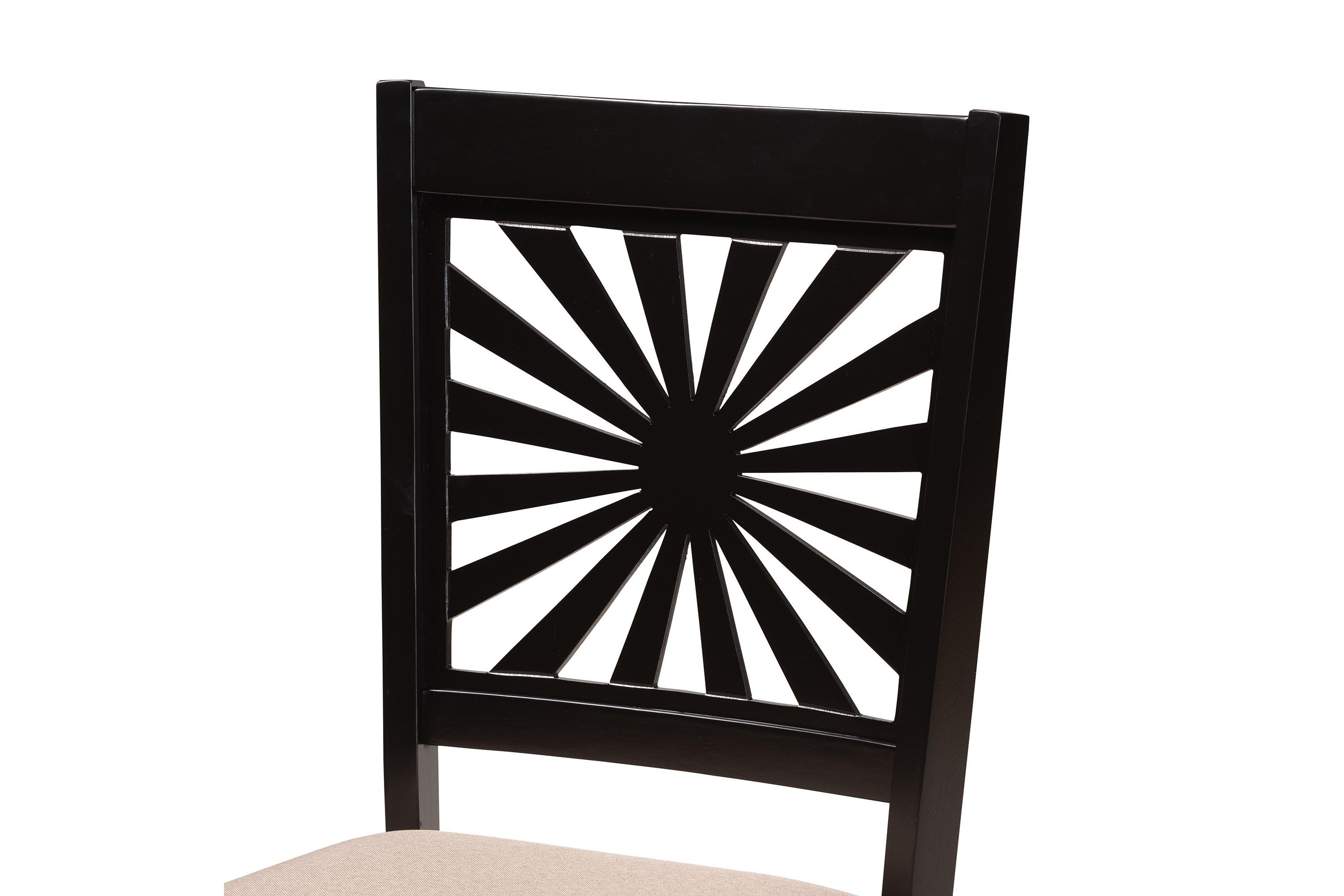 Olympia Modern Grey Fabric and Walnut Brown Finished Wood 2-Piece Dining Chair Set