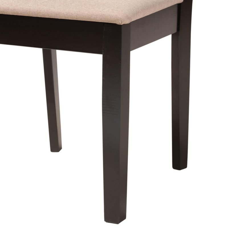 Olympia Modern Grey Fabric and Walnut Brown Finished Wood 2-Piece Dining Chair Set