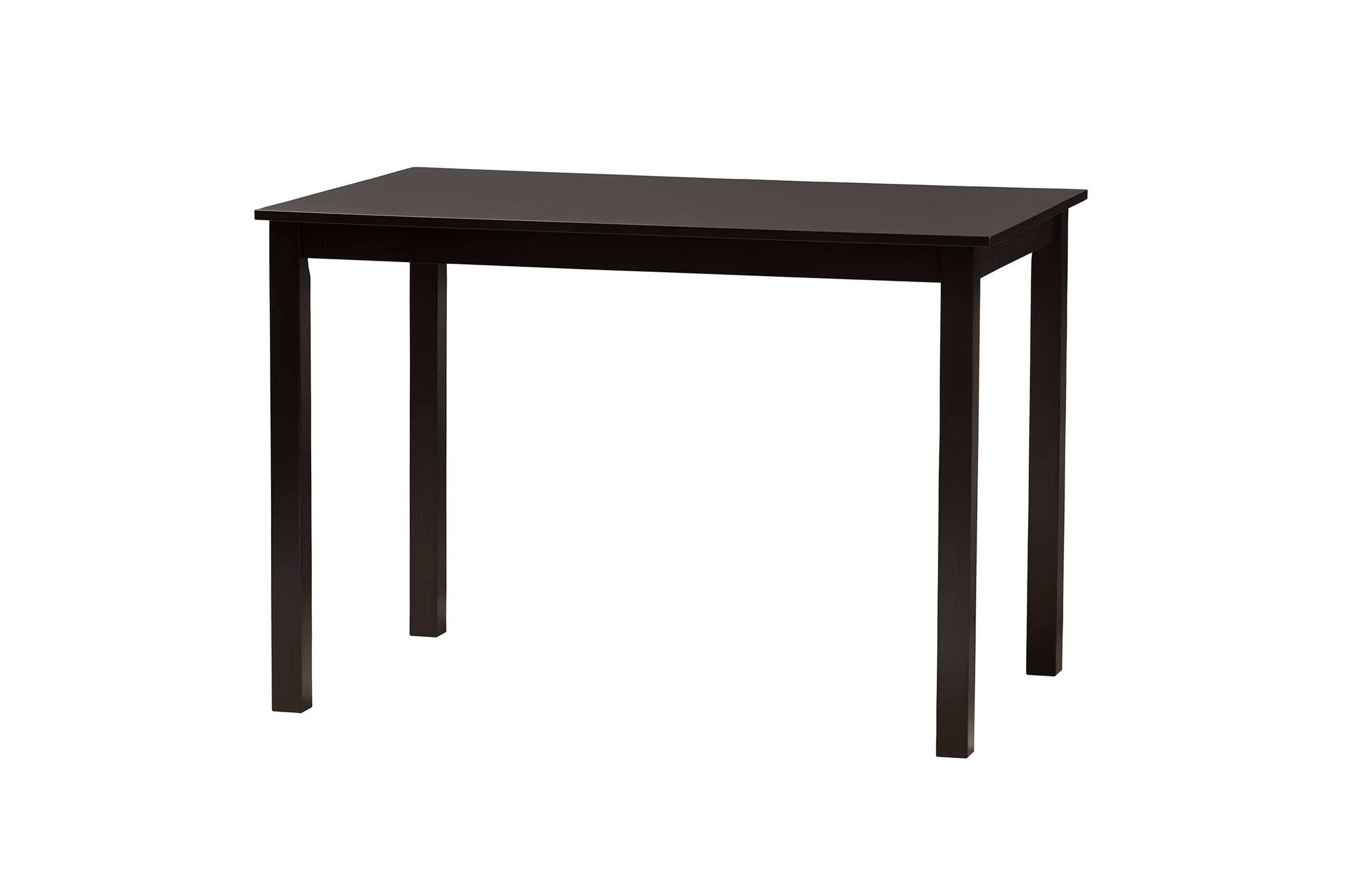 Florencia Modern Beige Fabric and Espresso Brown Finished Wood 5-Piece Dining Set