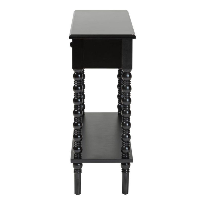 Malinda White Wood 2-Drawer Console Table with Spindle Legs