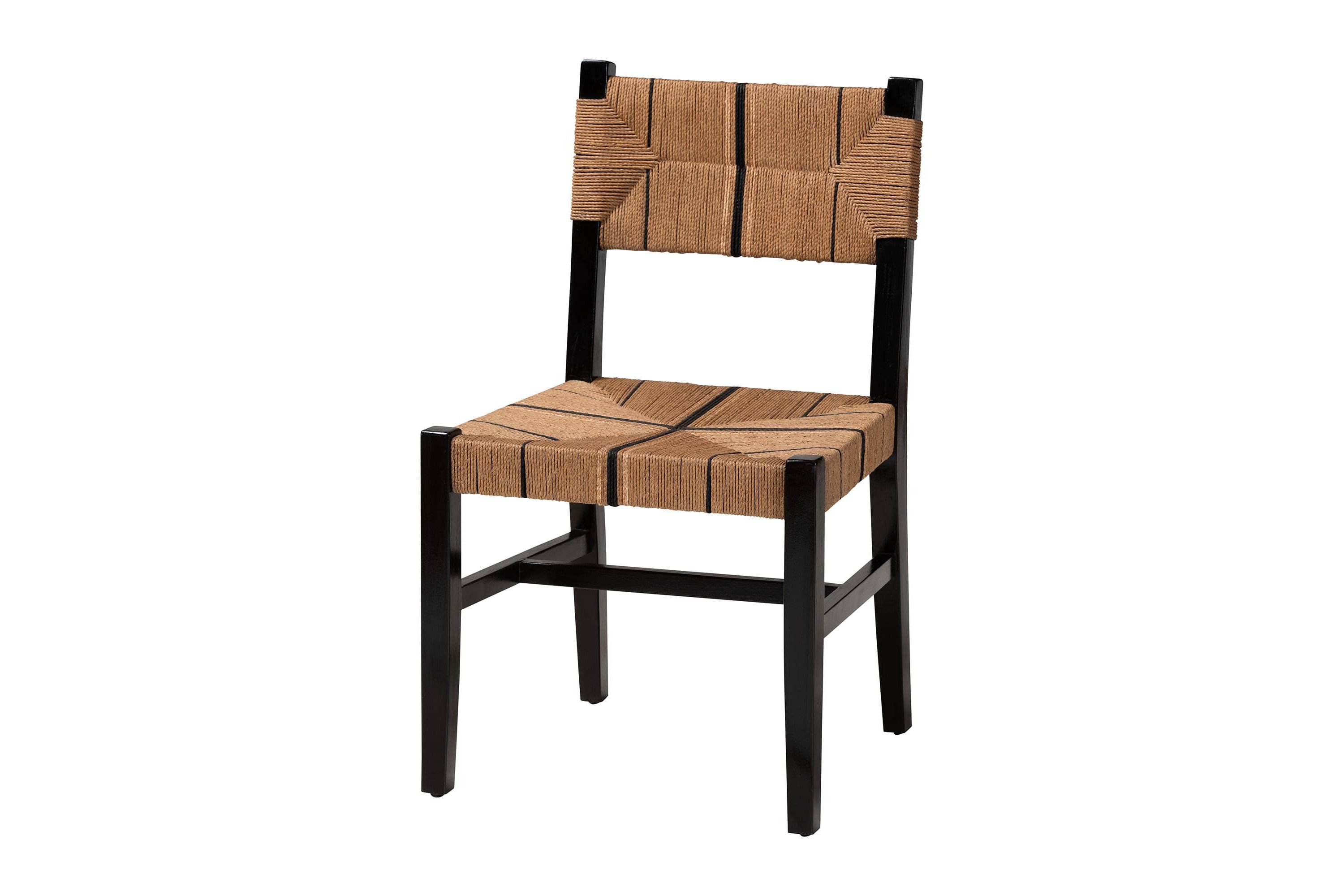 Prita Paper Loom and Natural Mahogany Wood Dining Chair
