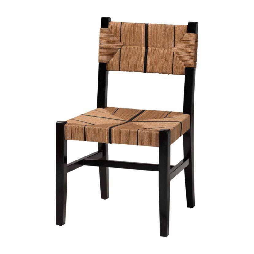 Prita Paper Loom and Natural Mahogany Wood Dining Chair