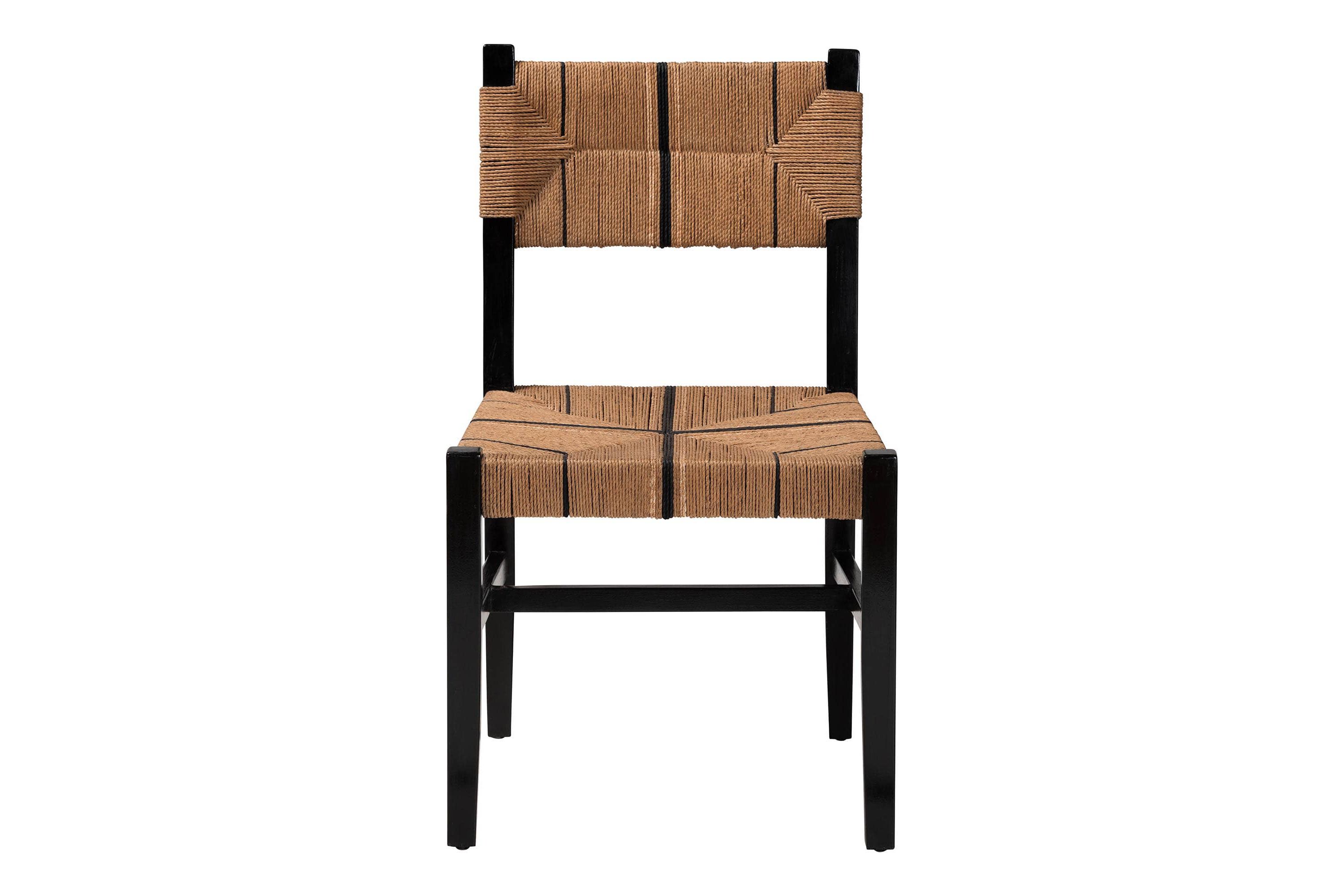 Prita Paper Loom and Natural Mahogany Wood Dining Chair