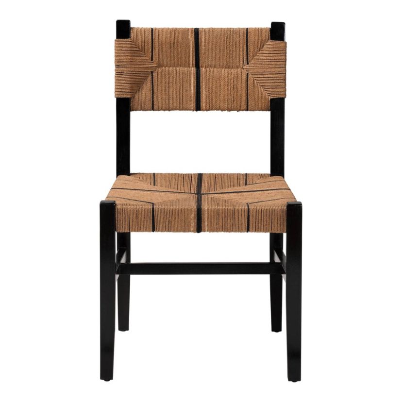 Prita Paper Loom and Natural Mahogany Wood Dining Chair