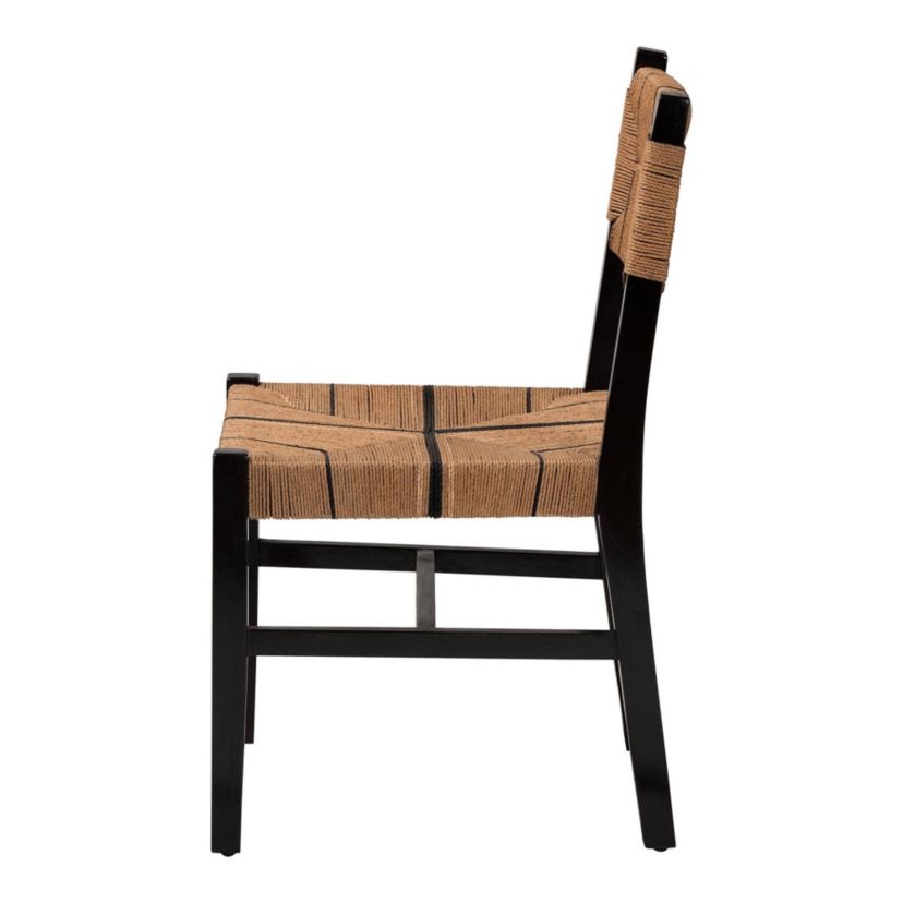 Prita Paper Loom and Natural Mahogany Wood Dining Chair