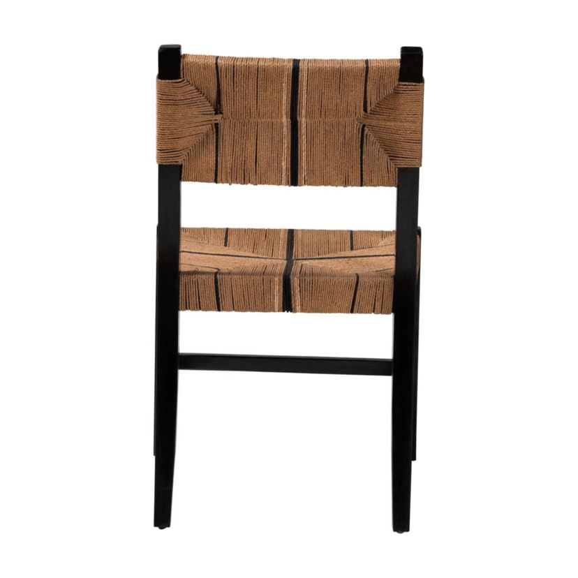 Prita Paper Loom and Natural Mahogany Wood Dining Chair