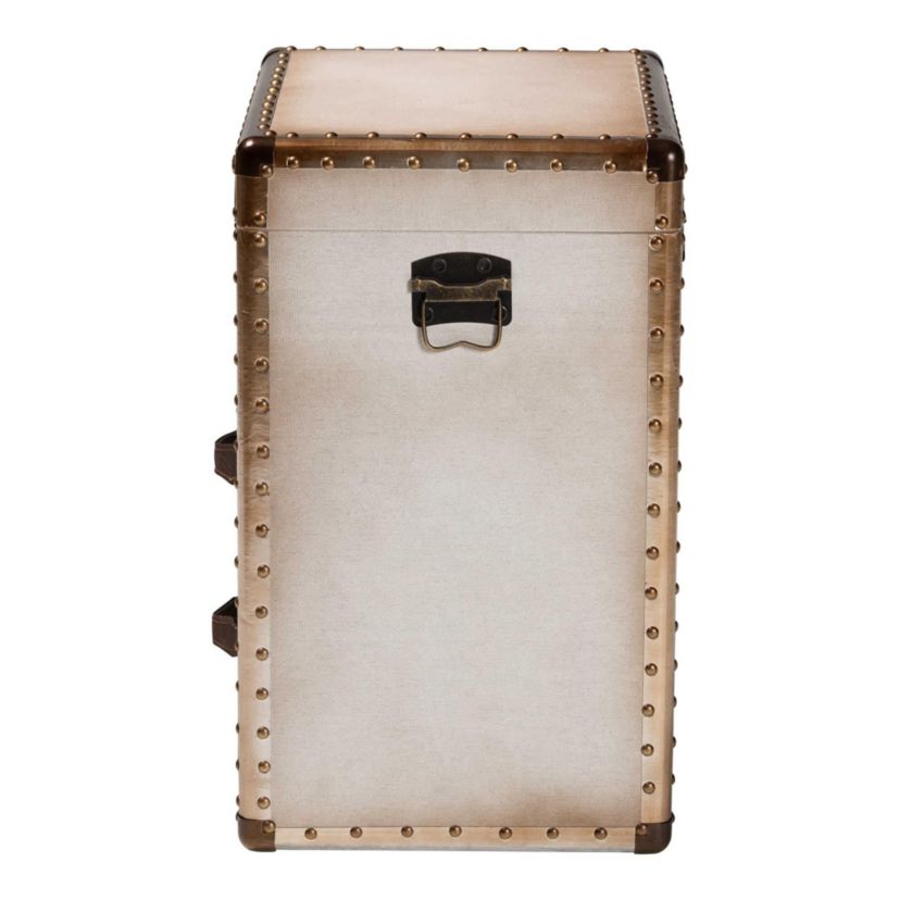 Agatha Coffee Canvas 2-Drawer Storage Trunk