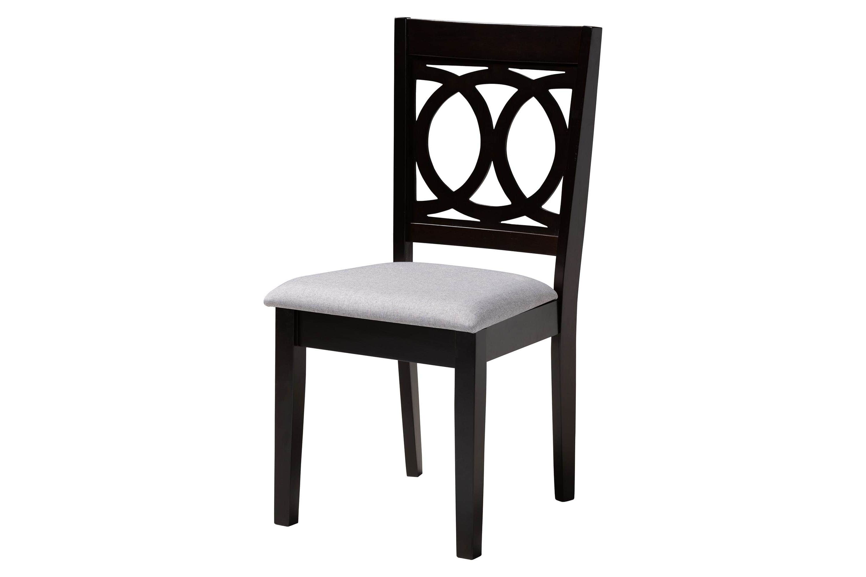 Kara Sand Dark Brown Wood 5-Piece Dining Set