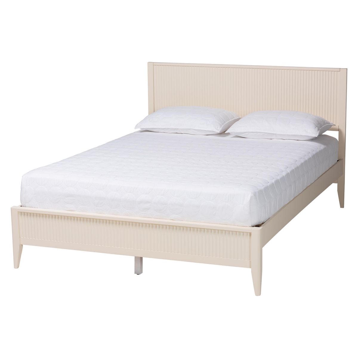 Primrose Black Fluted Wood Queen Platform Bed