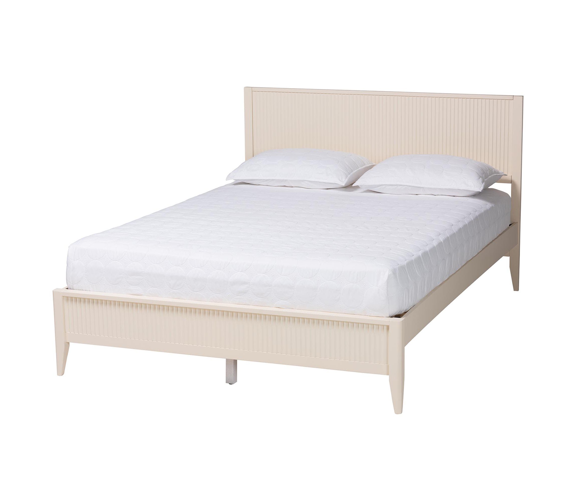 Primrose Black Fluted Wood Queen Platform Bed