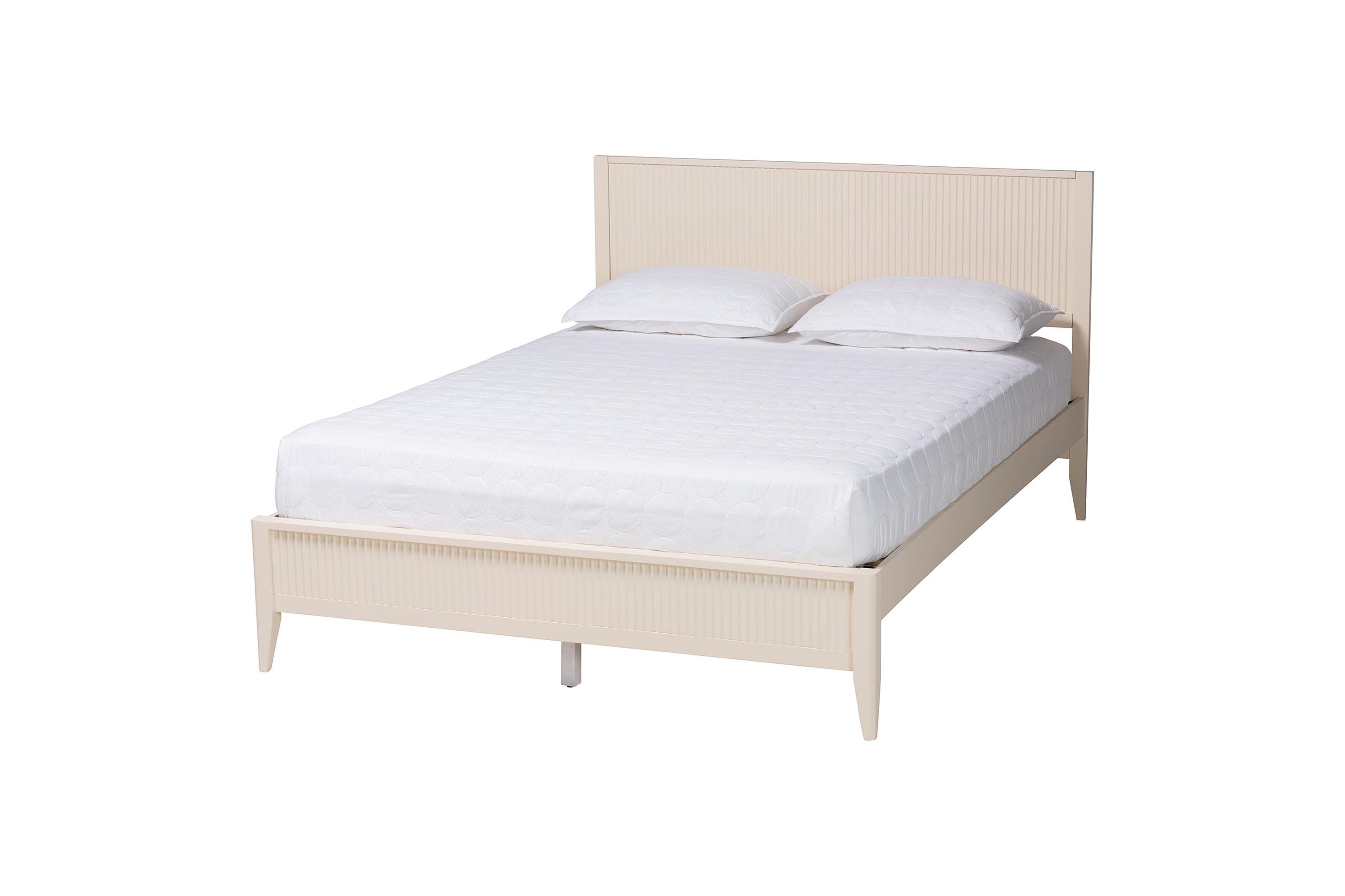 Primrose Black Fluted Wood Queen Platform Bed