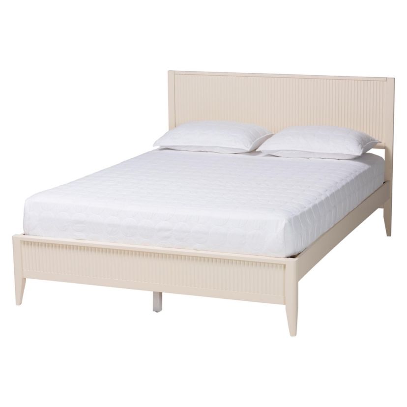 Primrose Black Fluted Wood Queen Platform Bed
