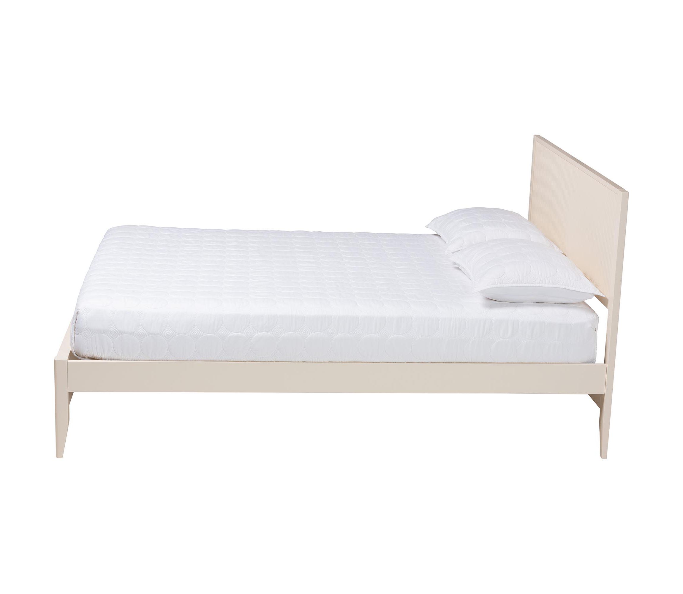 Primrose Black Fluted Wood Queen Platform Bed