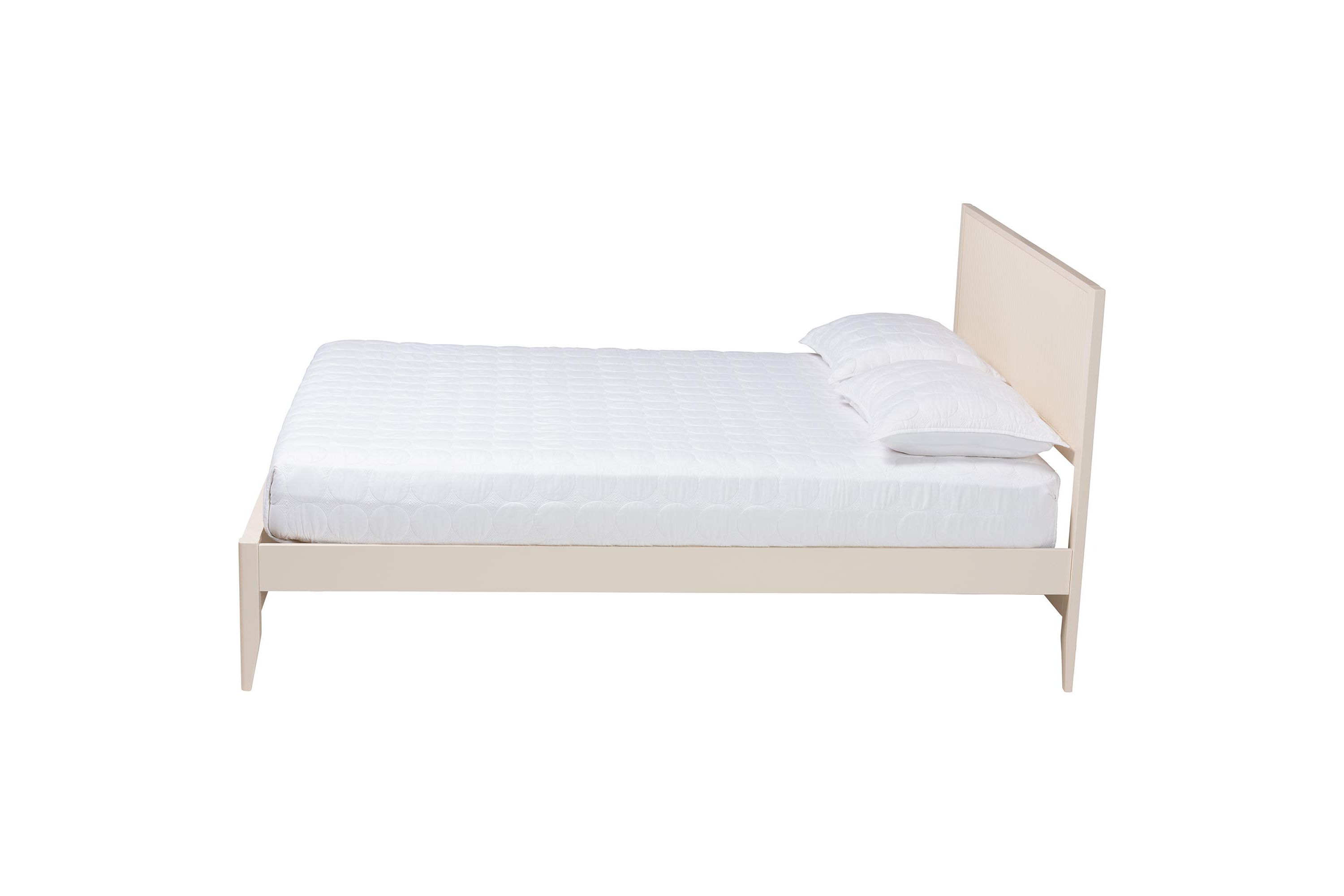 Primrose Black Fluted Wood Queen Platform Bed
