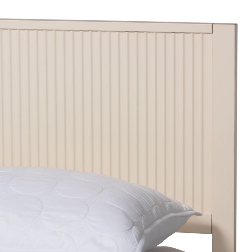Primrose Black Fluted Wood Queen Platform Bed