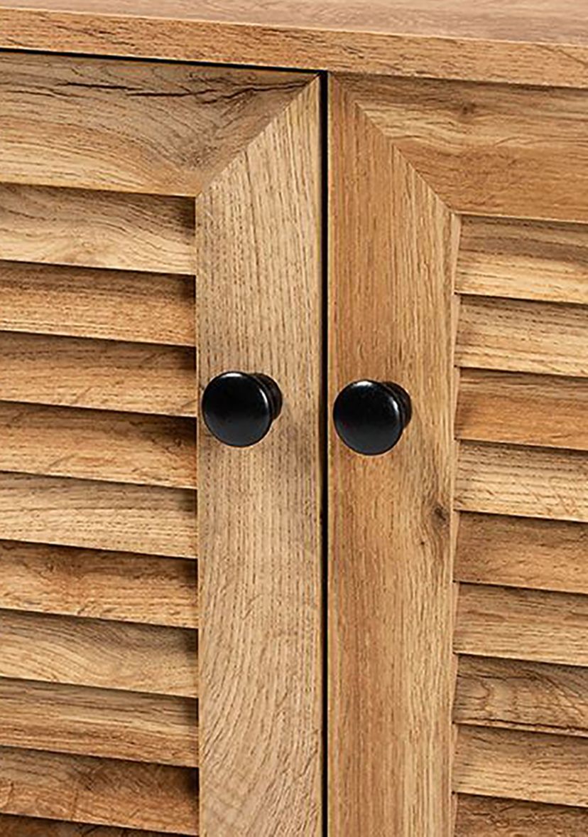Coolidge Modern and Contemporary Oak Brown Finished Wood 2-Door Shoe Storage Cabinet