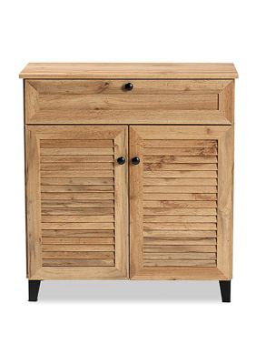 Coolidge Modern and Contemporary Oak Brown Finished Wood 1-Drawer Shoe Storage Cabinet