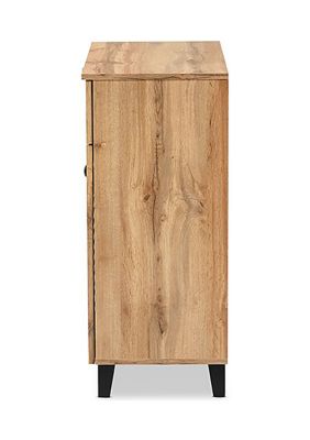 Coolidge Modern and Contemporary Oak Brown Finished Wood 1-Drawer Shoe Storage Cabinet