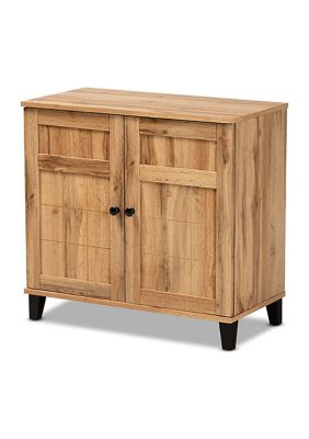 Glidden Modern and Contemporary Oak Brown Finished Wood 2-Door Shoe Storage Cabinet