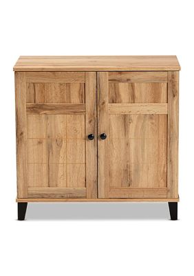 Glidden Modern and Contemporary Oak Brown Finished Wood 2-Door Shoe Storage Cabinet