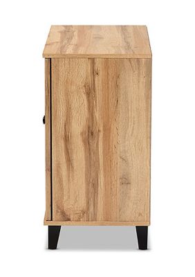 Glidden Modern and Contemporary Oak Brown Finished Wood 2-Door Shoe Storage Cabinet