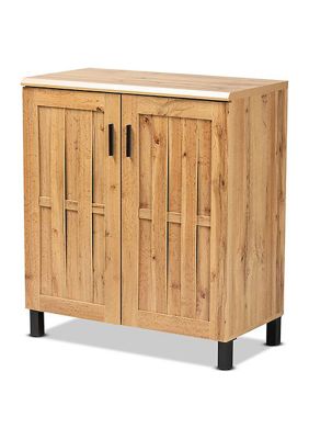 Excel Modern and Contemporary Oak Brown Finished Wood 2-Door Storage Cabinet