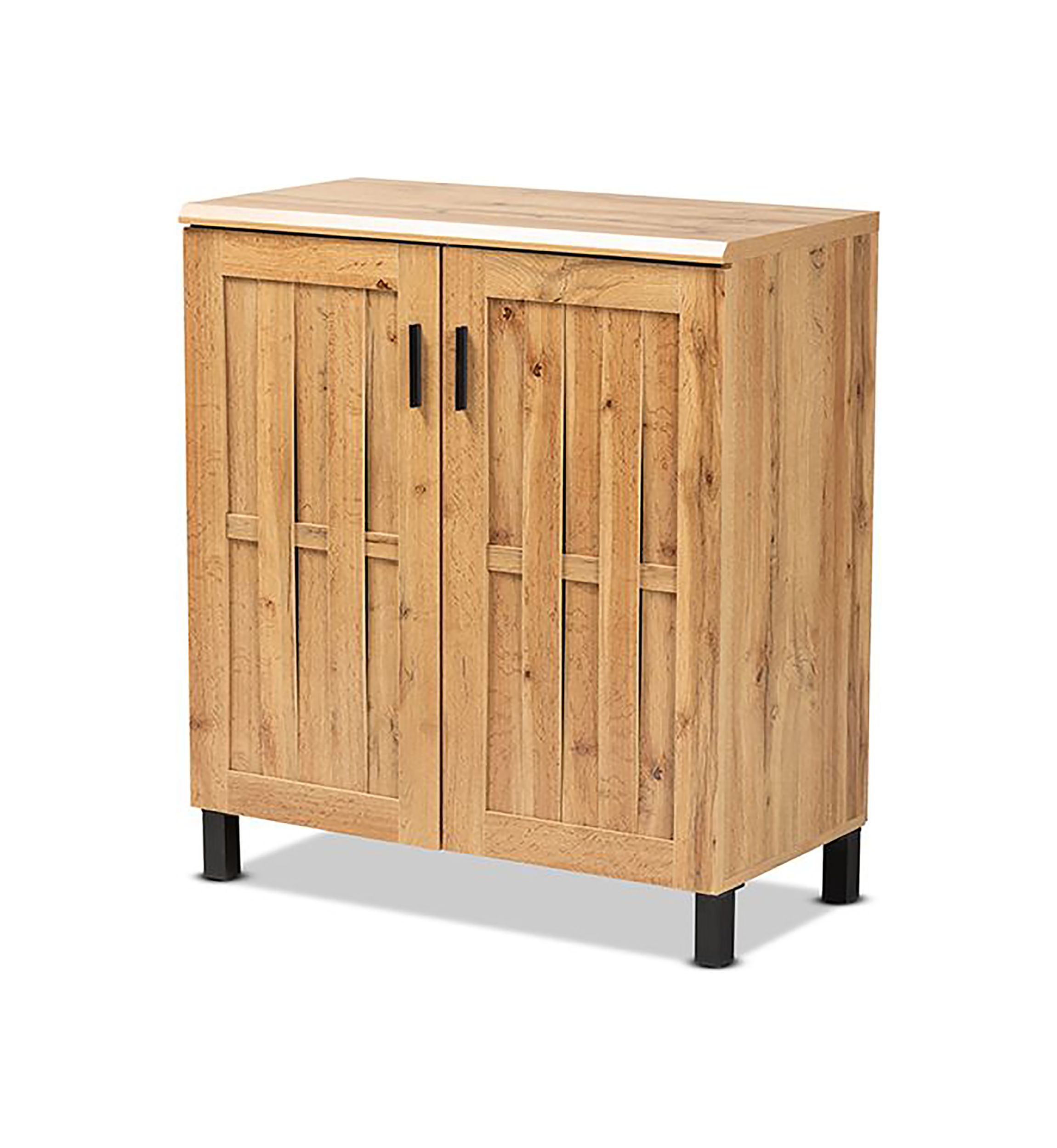 Excel Modern and Contemporary Oak Brown Finished Wood 2-Door Storage Cabinet