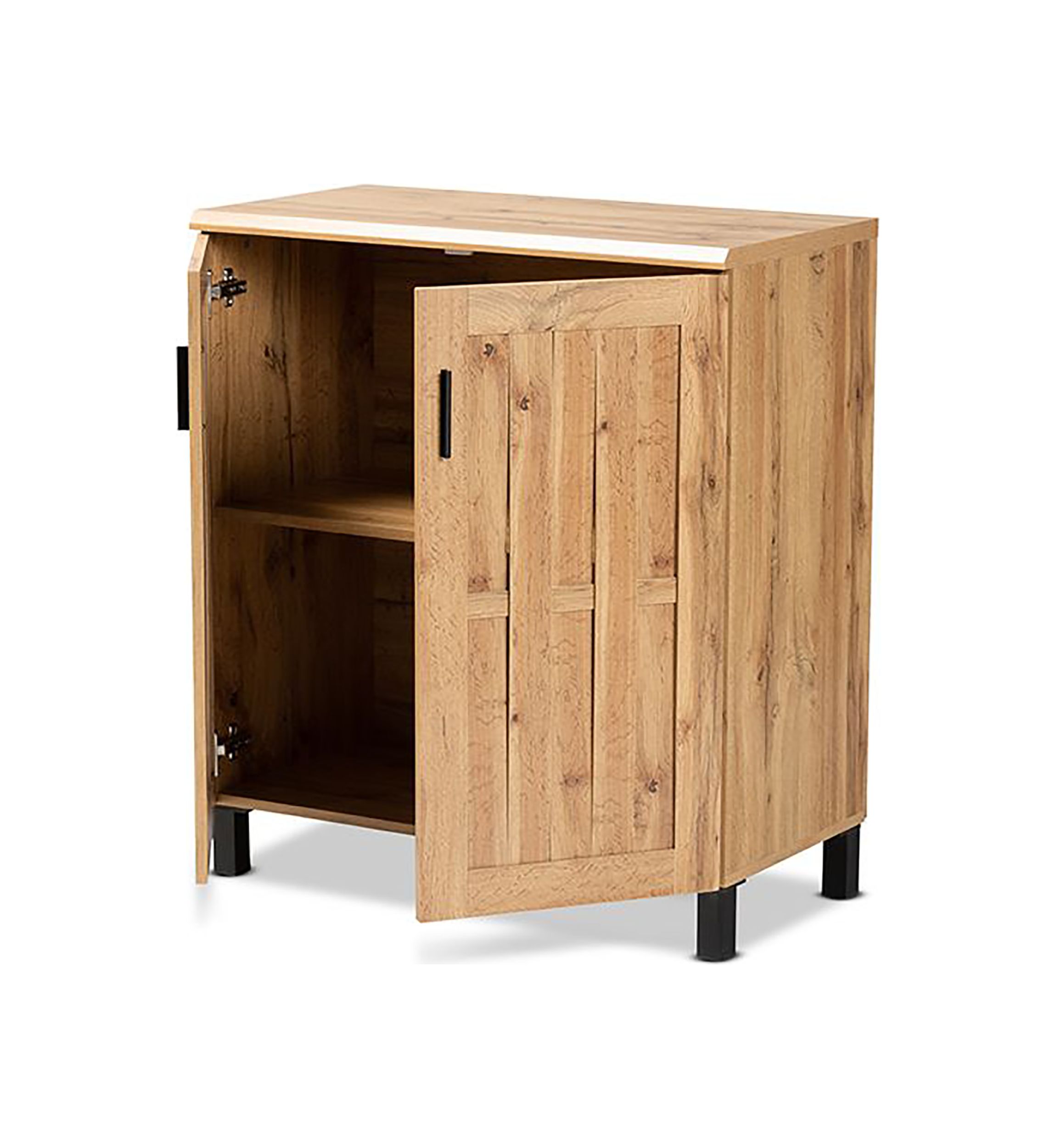 Excel Modern and Contemporary Oak Brown Finished Wood 2-Door Storage Cabinet