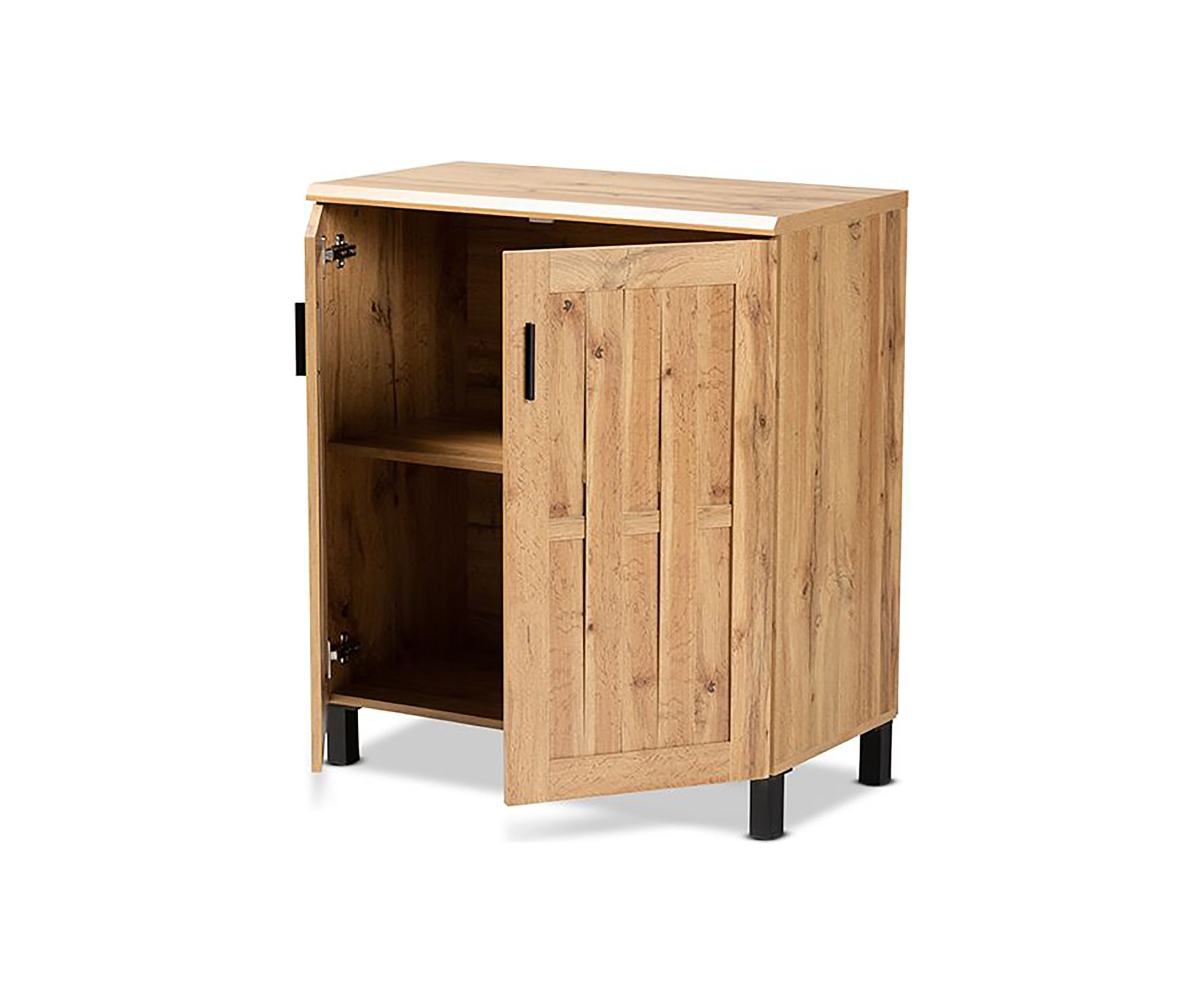 Excel Modern and Contemporary Oak Brown Finished Wood 2-Door Storage Cabinet