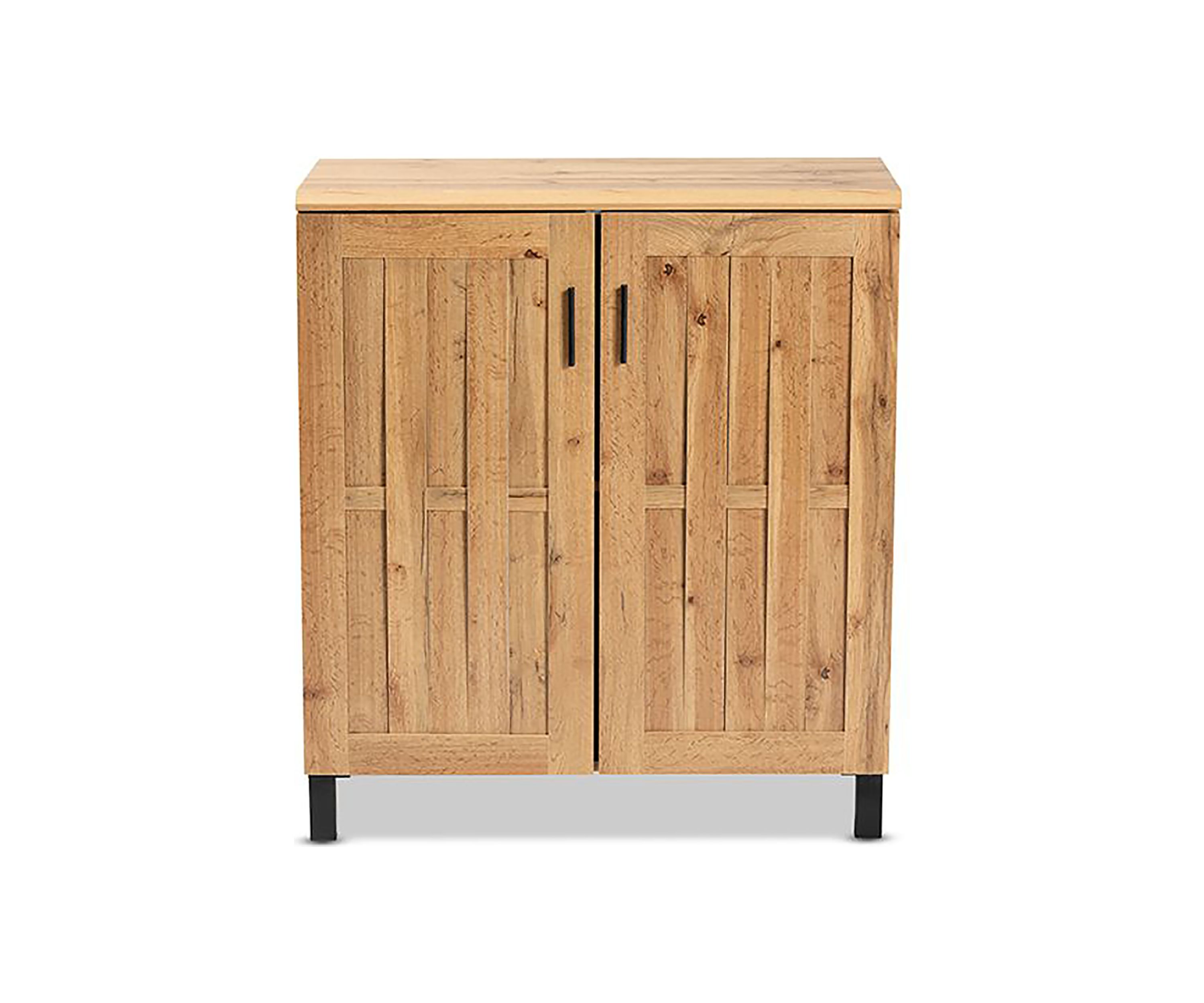 Excel Modern and Contemporary Oak Brown Finished Wood 2-Door Storage Cabinet