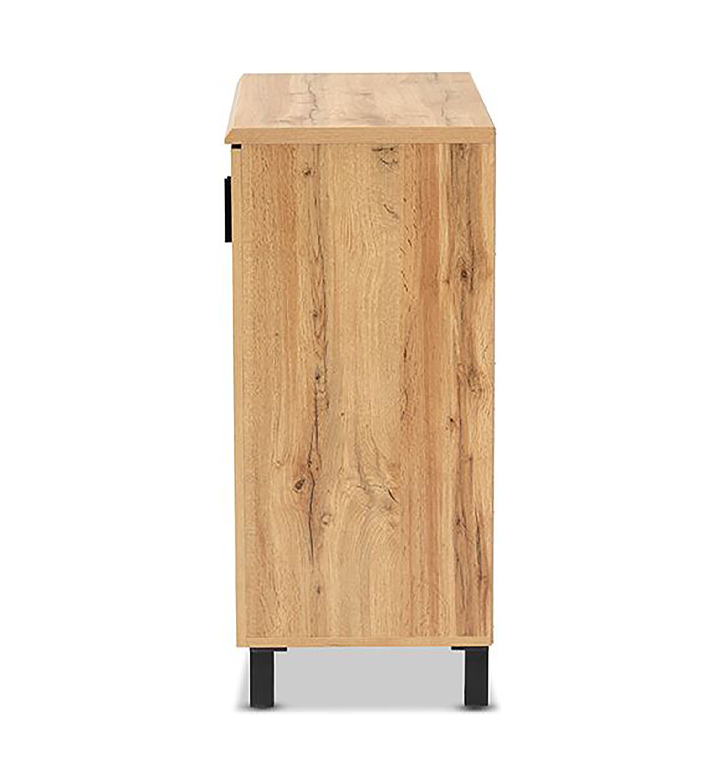 Excel Modern and Contemporary Oak Brown Finished Wood 2-Door Storage Cabinet