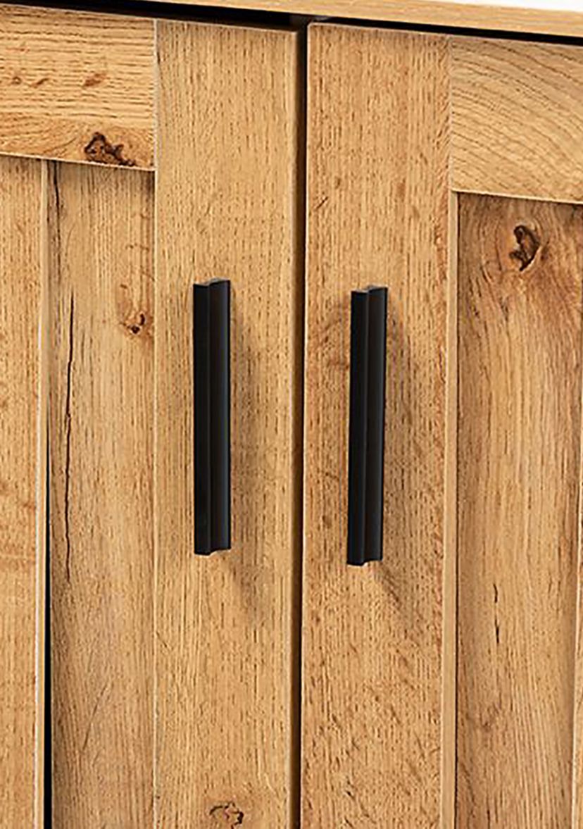 Excel Modern and Contemporary Oak Brown Finished Wood 2-Door Storage Cabinet