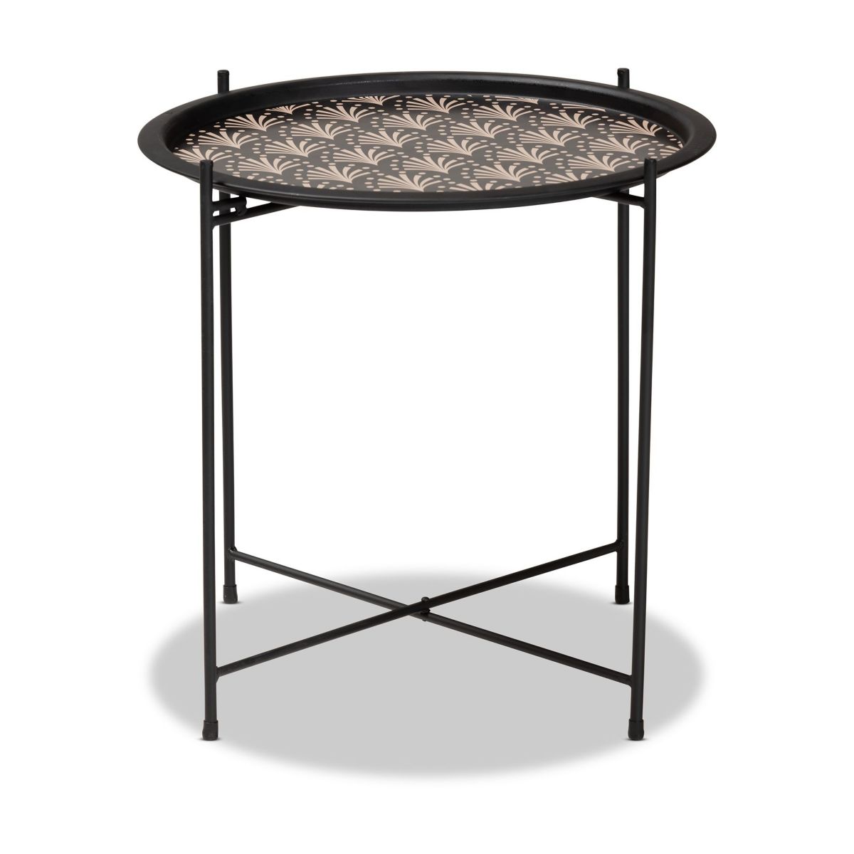 Ivana Modern and Contemporary Black Finished Metal Plant Stand