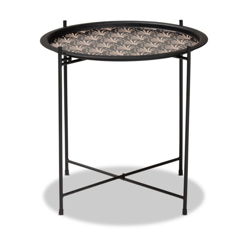 Ivana Modern and Contemporary Black Finished Metal Plant Stand