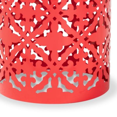 Jamila Modern and Contemporary Red Finished metal Outdoor Side Table